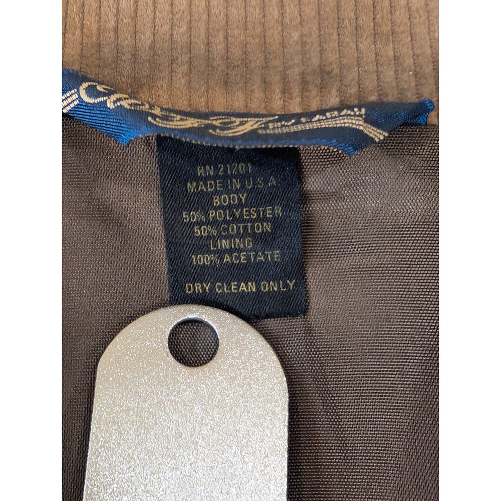 VTG Mens Corduroy Blazer WFF by‎ Farah Brown Sport Coat Jacket Elbow Patch 44R - Picture 7 of 10